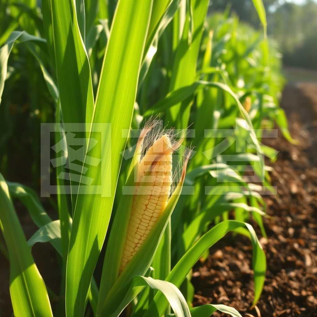 農業農作物玉米在光照下種植玉米